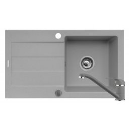 Set chiuveta granit ALYA 1B 1D & baterie ASALIA - Grey