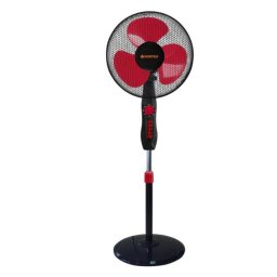 Ventilator cu picior Vortex VO4226, 3 trepte de viteza, diametru elice 40 cm, 40W, negru-rosu