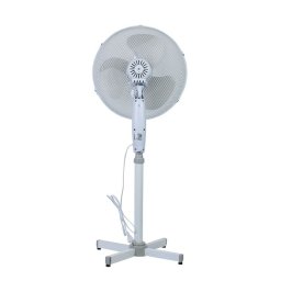 Ventilator cu picior Esperanza Hurricane, 3 trepte de viteza, 50W, diametru elice 40 cm, alb