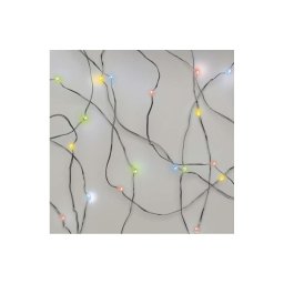 Ghirlandă LED multicoloră, 20 LED-uri, 2,4 m, 2x AA