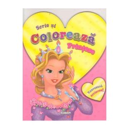 Printese (roz) - Scrie si coloreaza