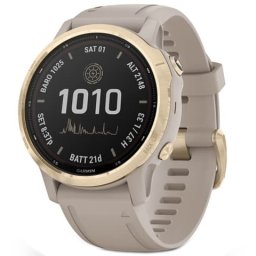 Ceas Smartwatch Garmin Fenix 6S Pro Solar, 010-02409, 42 mm, HR, GPS, Light Sand