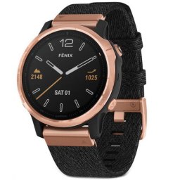 Ceas Smartwatch Garmin Fenix 6S Sapphire, 010-02159, 42 mm, HR, GPS, Rose Gold/Black