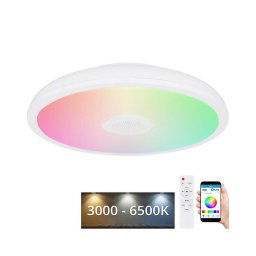 Corp de iluminat LED RGB pentru baie cu difuzor RAFFY LED/18W/230V IP44 Globo + telecomandă