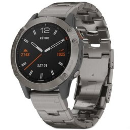 Ceas Smartwatch Garmin Fenix 6 Sapphire, 010-02158, 47 mm, HR, GPS, Titan Silver