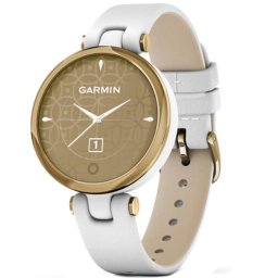 Ceas smartwatch Garmin Lily, 010-02384, 34 mm, HR, GPS, Light Gold /White
