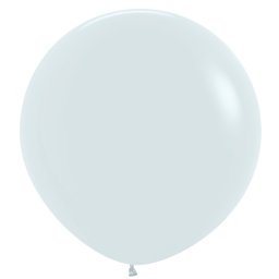 Balon latex jumbo alb 91cm