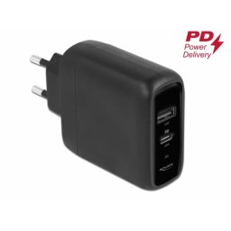 Incarcator priza cu USB Type-C PD 3.0 + USB-A 20W+12W, Delock 41455*