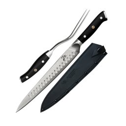Zelite Infinity by Klarstein Seria japoneză Alpha-Royal, set de feliat 10”, oțel damasc (AR-FCST-AS10)