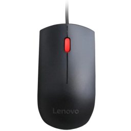 Mouse Lenovo Essential, Negru / Rosu, USB, 1600 dpi