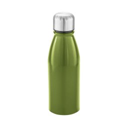 Bidon sport pentru apa, 21MAR1711, 500 ml, Everestus, ø67x255 mm, Aluminiu, Verde, saculet inclus