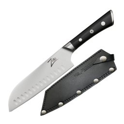Zelite Infinity by Klarstein Seria Razor-Edge, cuțit santoku de 7", 59 HRC, oțel inoxidabil (RE-SANT-59RW)