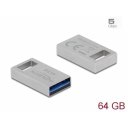 Stick 3.2 Gen 1 cu carcasa metalica 64GB, Delock 54071