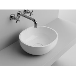 Lavoar oval Cast Marble Chira 40cm alb