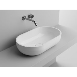 Lavoar oval Cast Marble Chira 60cm alb