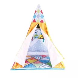 Cort de joacă cu zornăitori, 110 cm - model buline colorate