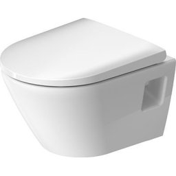 Set vas wc suspendat compact Duravit D-Neo Rimless,cu capac soft close, alb