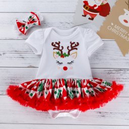 Rochita body cu fustita din saten - Renul iubaret