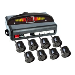 Set senzori de parcare fata-spate cu 8 senzori, afisaj cu LED si semnal acustic, vopsibili - Carguard