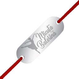 Martisor Bratara Inox Placuta Argintie Micuta Balerina