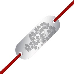 Martisor Bratara Inox Placuta Argintie Flori de Cires