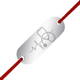 Martisor Bratara Inox Placuta Argintie Stetoscop Doctor