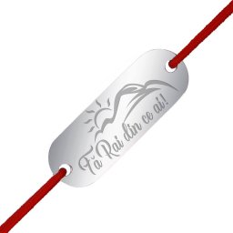 Martisor Bratara Inox Placuta Argintie Fa Rai din Ce Ai