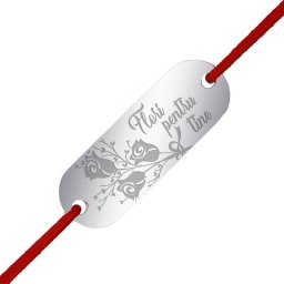 Martisor Bratara Inox Placuta Argintie Flori pentru Tine