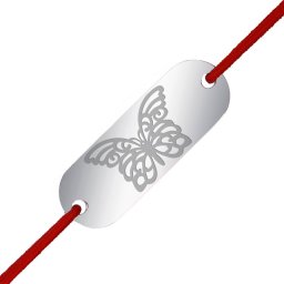 Martisor Bratara Inox Placuta Argintie Fluture Gingas
