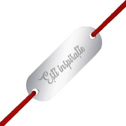 Martisor Bratara Inox Placuta Argintie Esti Inspiratie