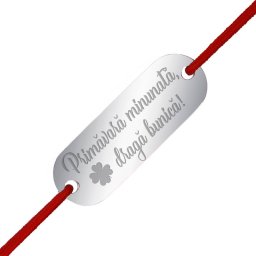Martisor Bratara Inox Placuta Argintie Draga Bunica