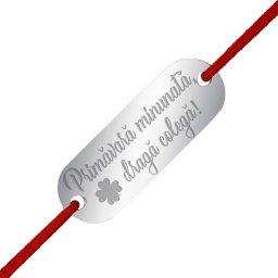 Martisor Bratara Inox Placuta Argintie Draga Colega