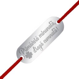 Martisor Bratara Inox Placuta Argintie Draga Cumnata
