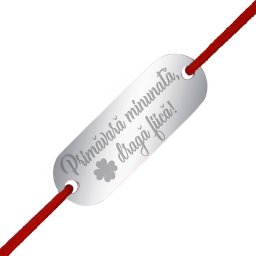Martisor Bratara Inox Placuta Argintie Draga Fiica