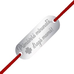 Martisor Bratara Inox Placuta Argintie Draga Mama