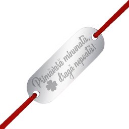 Martisor Bratara Inox Placuta Argintie Draga Nepoata