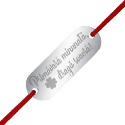 Martisor Bratara Inox Placuta Argintie Draga Soacra