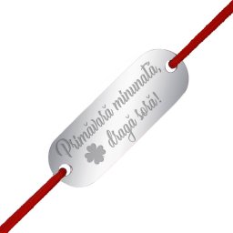 Martisor Bratara Inox Placuta Argintie Draga Sora