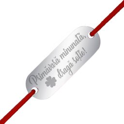 Martisor Bratara Inox Placuta Argintie Draga Sotie