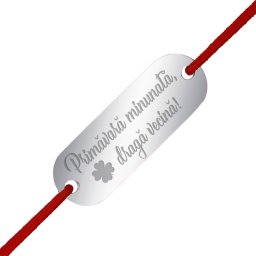 Martisor Bratara Inox Placuta Argintie Draga Vecina