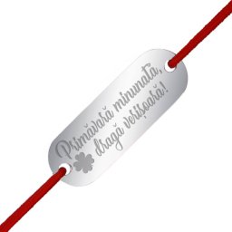 Martisor Bratara Inox Placuta Argintie Draga Verisoara