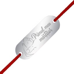 Martisor Bratara Inox Placuta Argintie Primul meu Martisor