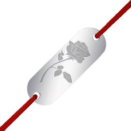 Martisor Bratara Inox Placuta Argintie Cel mai Frumos Trandafir