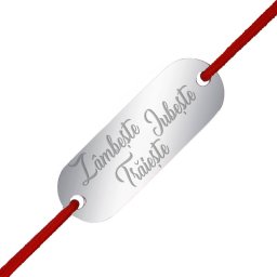 Martisor Bratara Inox Placuta Argintie Zambeste Iubeste Traieste