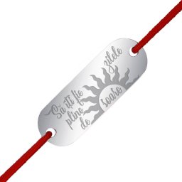 Martisor Bratara Inox Placuta Argintie Zile cu Soare