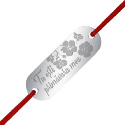 Martisor Bratara Inox Placuta Argintie Primavara Mea