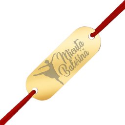 Martisor Bratara Inox Placuta Aurie Micuta Balerina