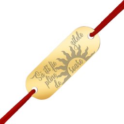 Martisor Bratara Inox Placuta Aurie Zile cu Soare