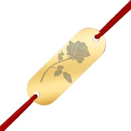 Martisor Bratara Inox Placuta Aurie Cel mai Frumos Trandafir