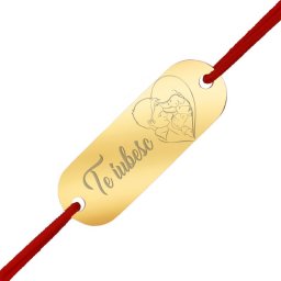 Martisor Bratara Inox Placuta Aurie Familie Te Iubesc